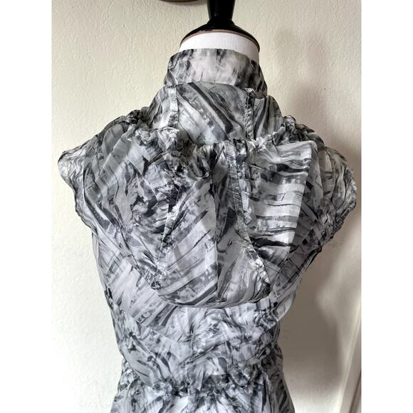 Athleta XS Gray Marble Hooded Active Vest | Lightweight Zip Sleeveless XS - Picture 5 of 11